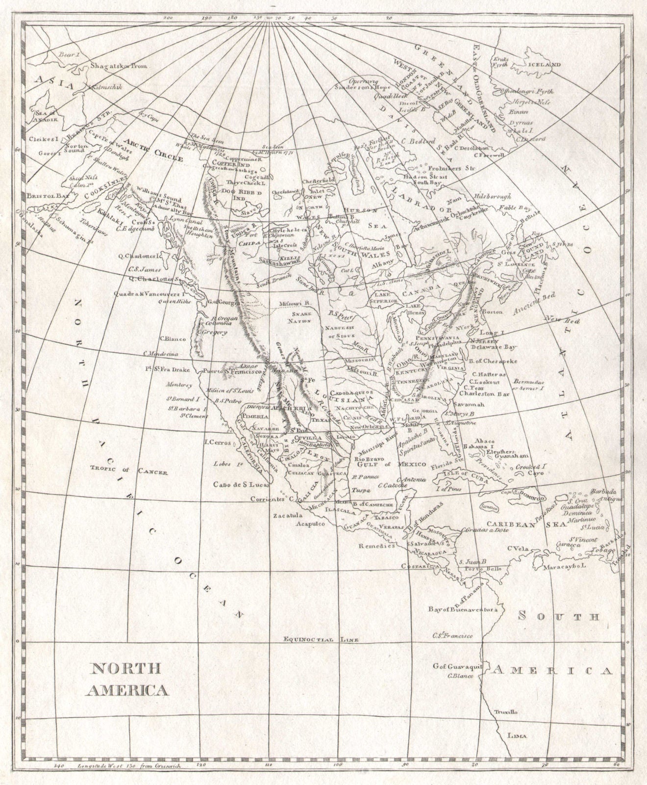 North America by Arrowsmith & Lewis. United States & Canada 1812 old map